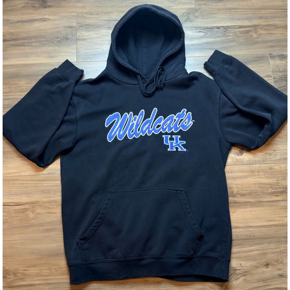 Majestic Kentucky Wildcats Black Pullover Hoodie Sweatshirt, Size M
